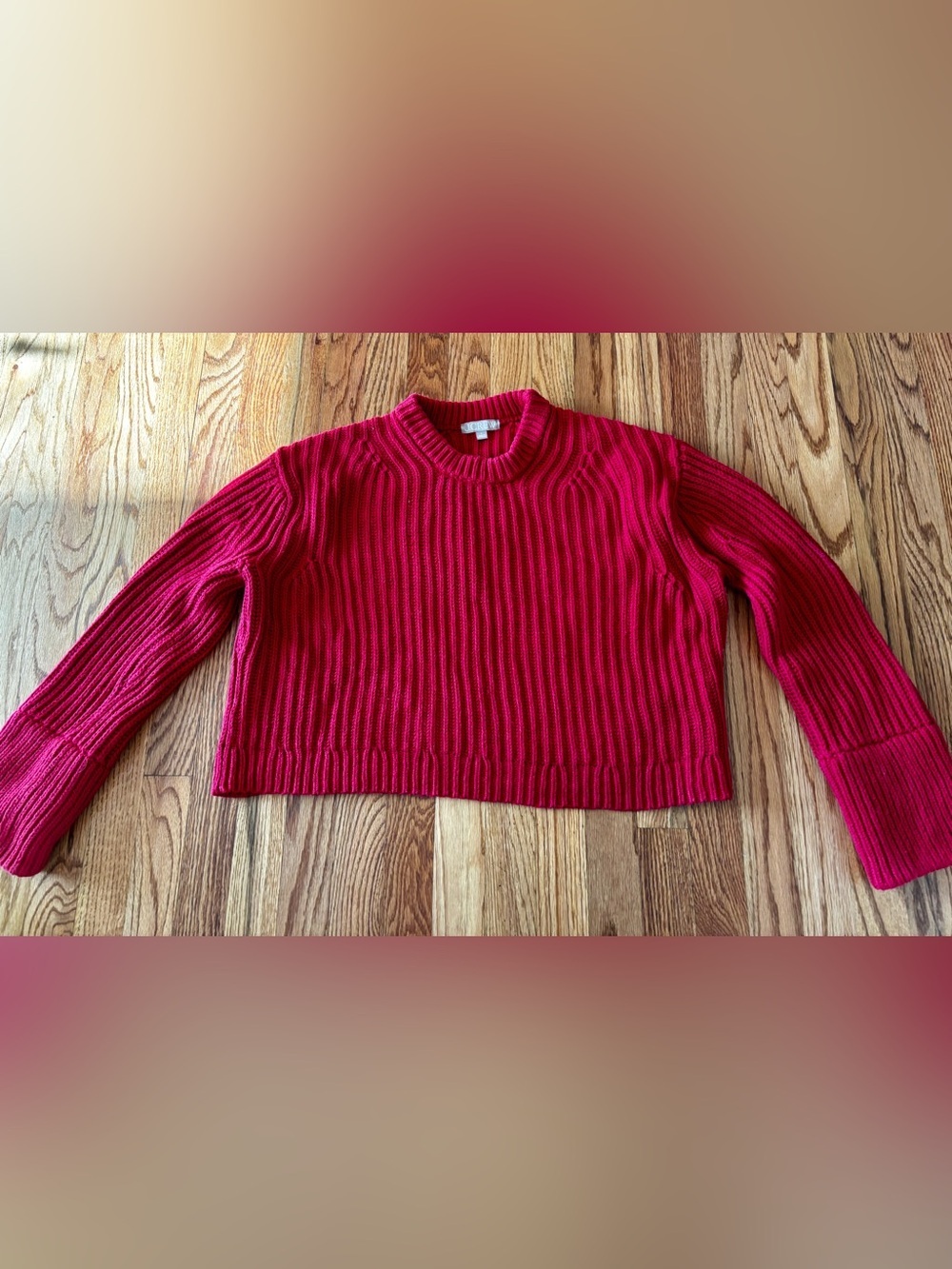 J. Crew Ribbed Crewneck Sweater in Red - Picture 1 of 7